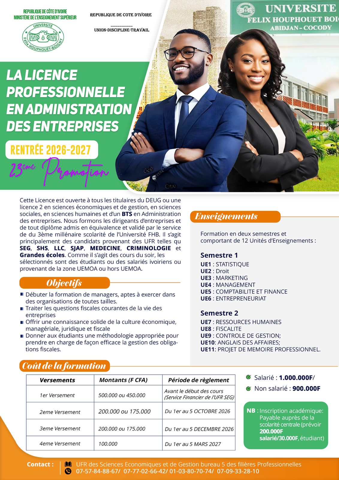 INTEGREZ LA LICENCE PROFESSIONNELLE EN ADMINISTRATION DES ENTREPRISES