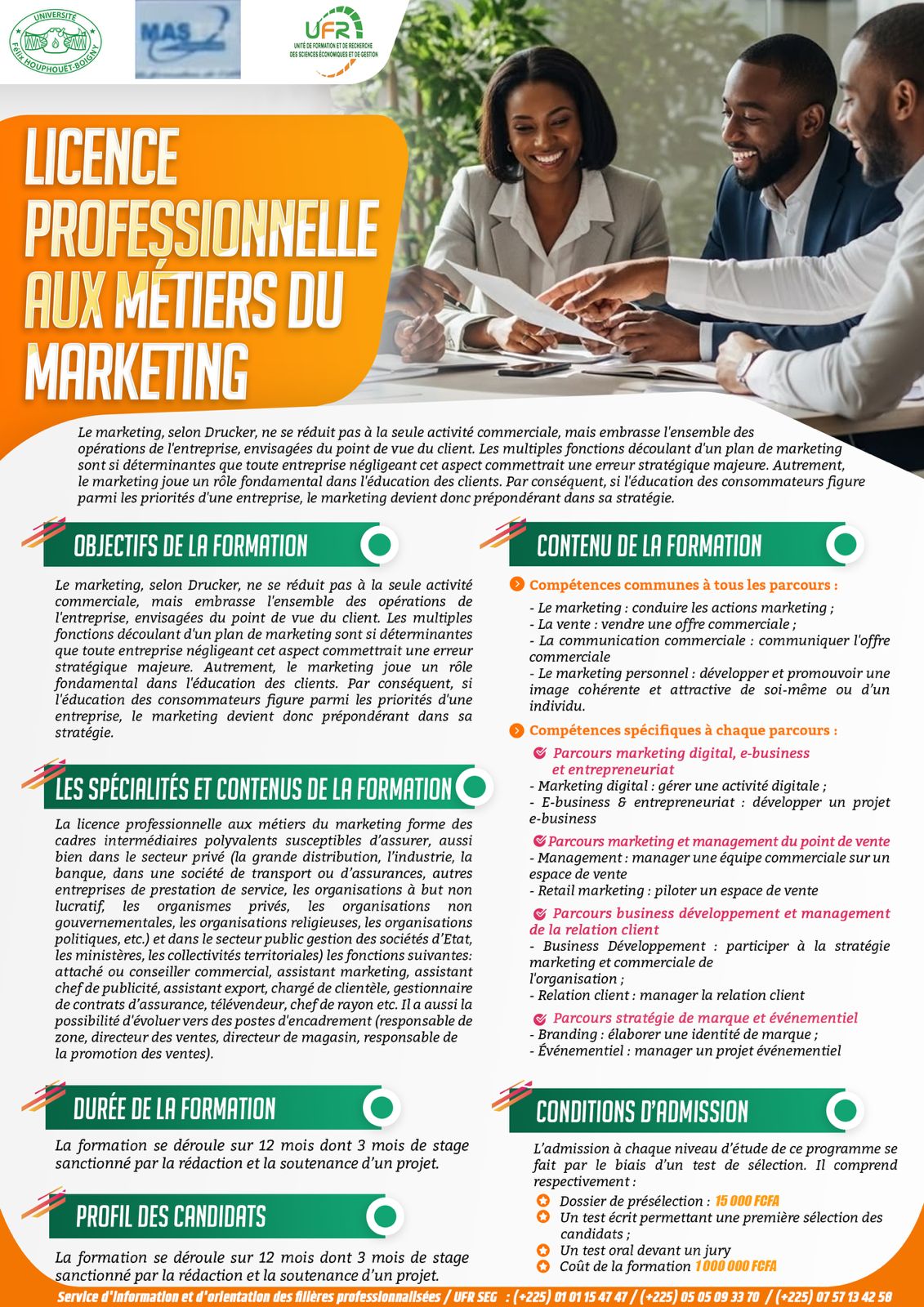 INTEGREZ LA LICENCE PROFESSIONNELLE AUX METIERS DU MARKETING